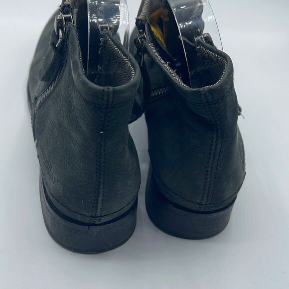 Caterpillar Women's Ankle Booties Double Zip Boots Ruched Leather Black Size 7 - Picture 12 of 16